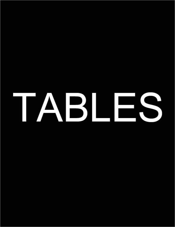 Tavoli e tavolini